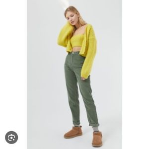 Dark Green BDG Mom High Rise Jeans